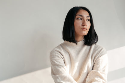 カシミアクルーネックセーター